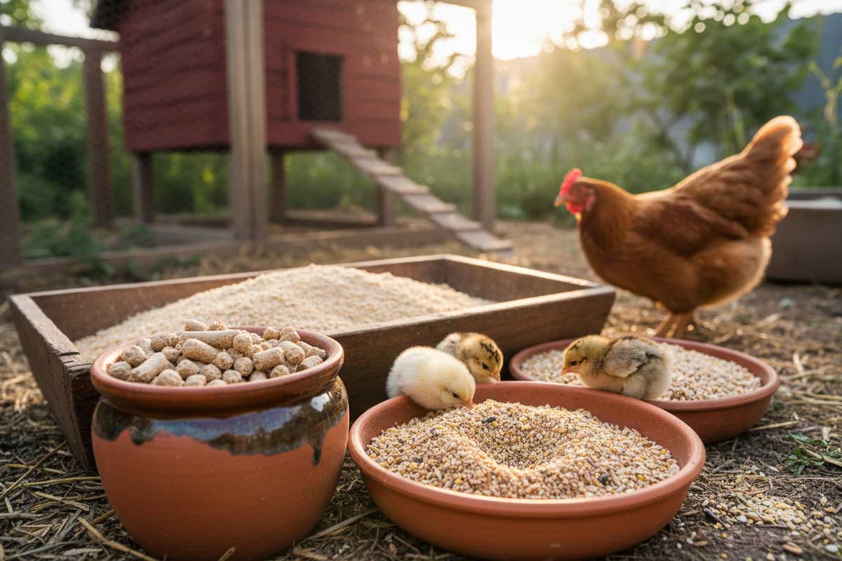 Airtight feed storage containers for chicken feed